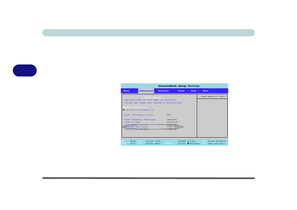 Drivers & utilities 4 - 8 raid mode configuration, Figure 4 - 5, Bios advanced menu | Eurocom D900T PHANTOM User Manual | Page 72 / 182