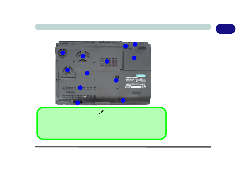 System map: bottom view, System map: bottom view -13 | Eurocom M570TU Montebello User Manual | Page 35 / 220