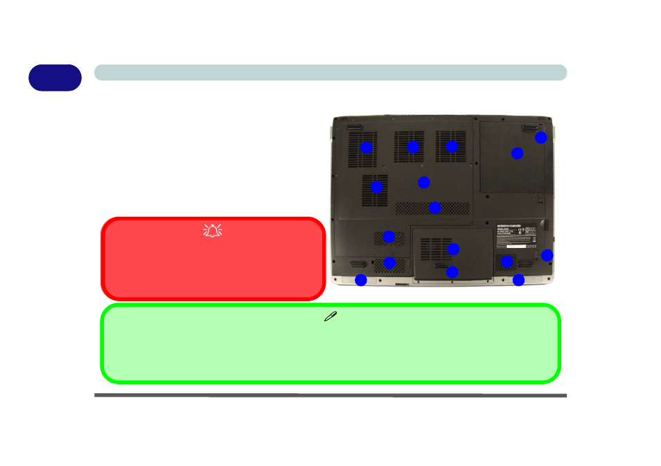 System map: bottom view, System map: bottom view -12 | Eurocom M590K EMPEROR User Manual | Page 32 / 154