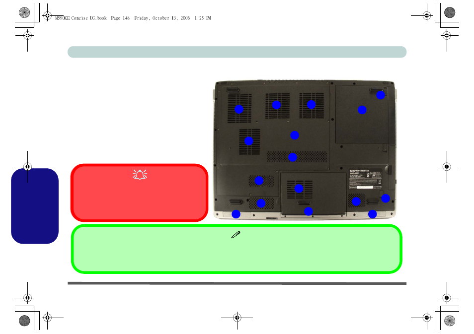 Mapa del sistema: vista inferior, Español | Eurocom M590KE EMPEROR-X User Manual | Page 154 / 226