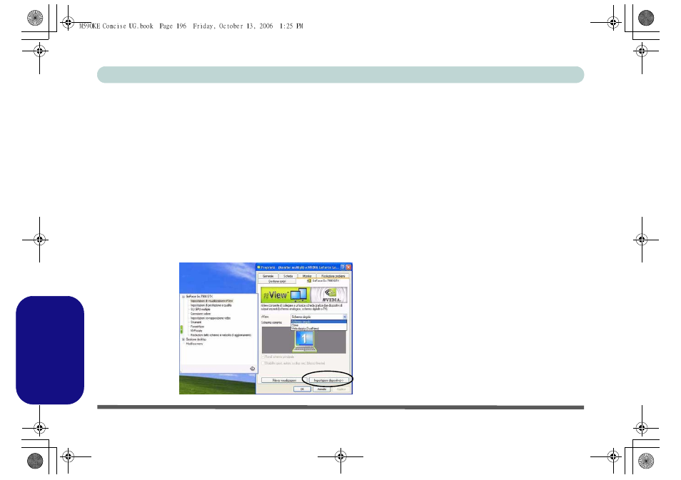 Collegamento di altri schermi, Italiano collegamento di altri schermi, 196 - funzioni video guida rapida per l'utente | Eurocom M590KE EMPEROR-X User Manual | Page 202 / 226