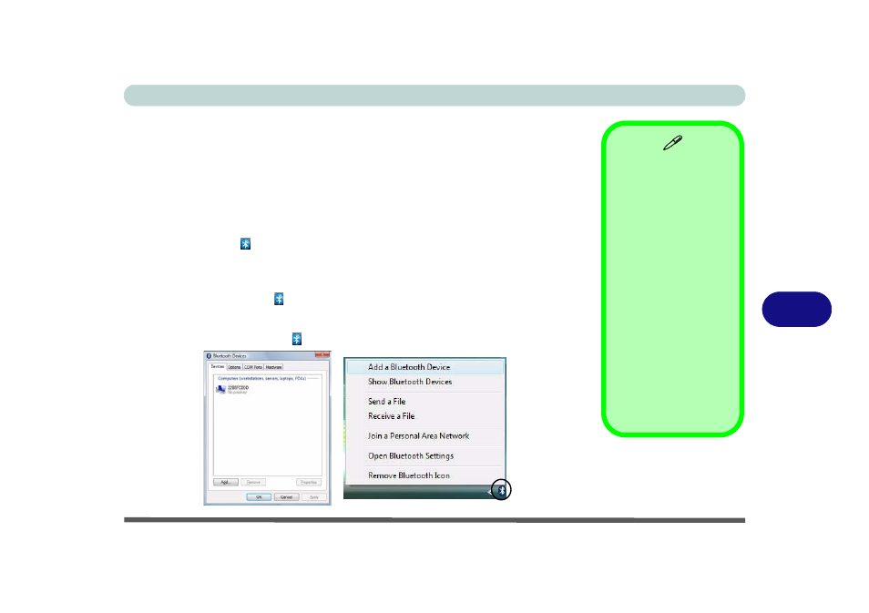 Bluetooth configuration in windows vista, Bluetooth configuration in windows vista -3 | Eurocom M860TU Montebello User Manual | Page 103 / 220