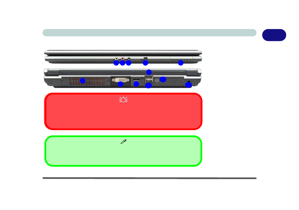 System map: front & rear views, System map: front & rear views -11 | Eurocom M860TU Montebello User Manual | Page 33 / 220