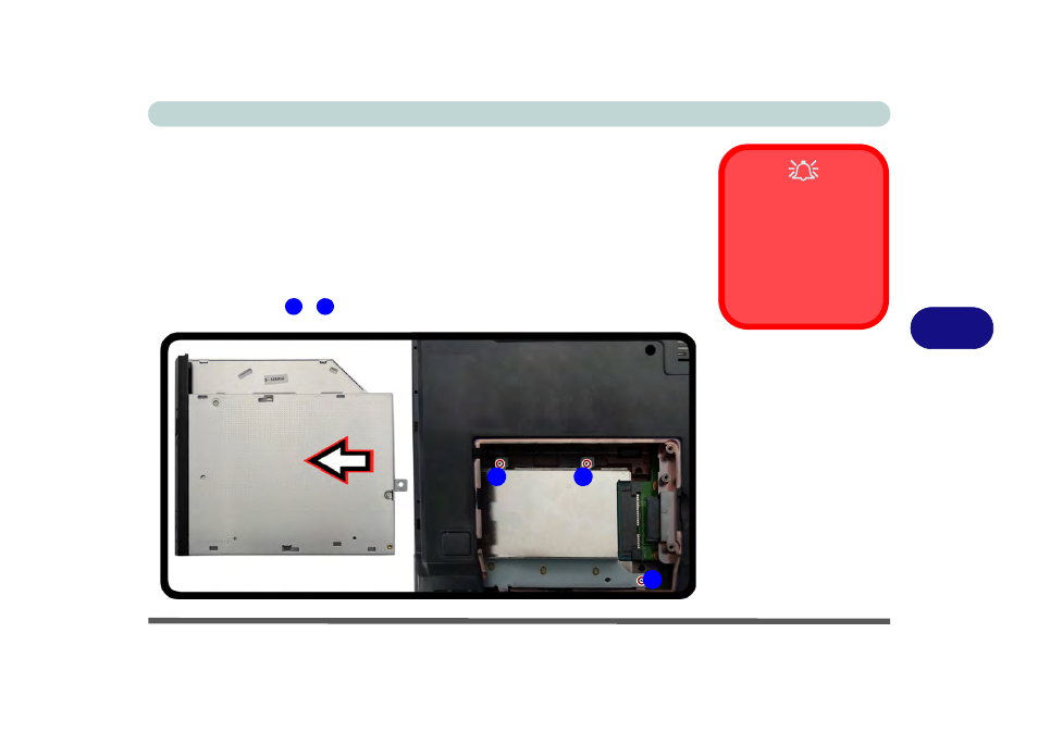Removing the hard disk, Removing the | Eurocom P150EM Racer 2 User Manual | Page 123 / 288