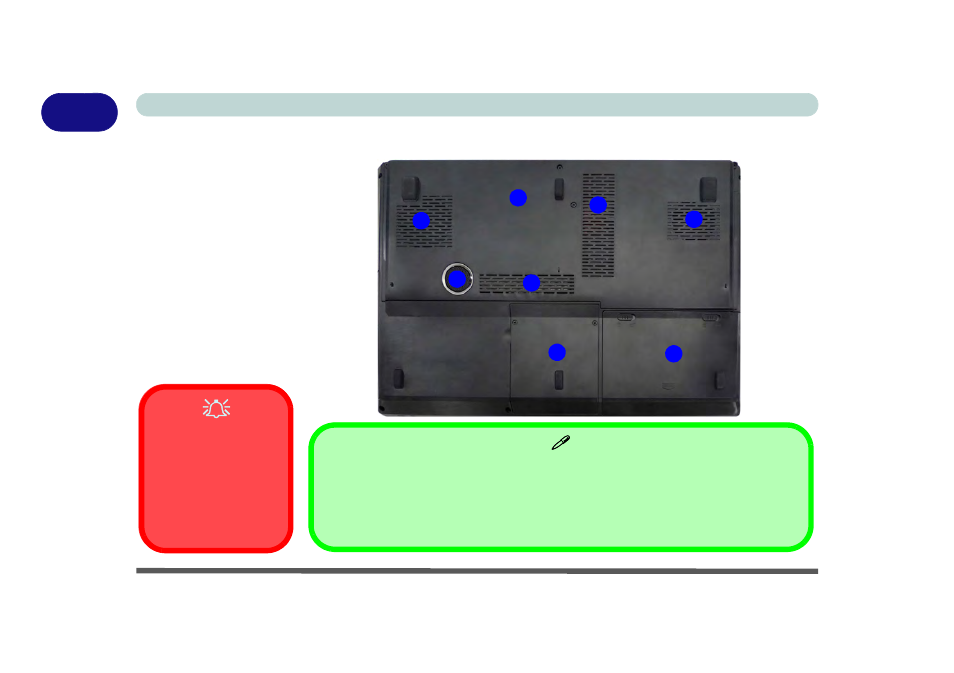 System map: bottom view - models a & b, System map: bottom view - models a & b -20 | Eurocom P150EM Racer 2 User Manual | Page 44 / 288