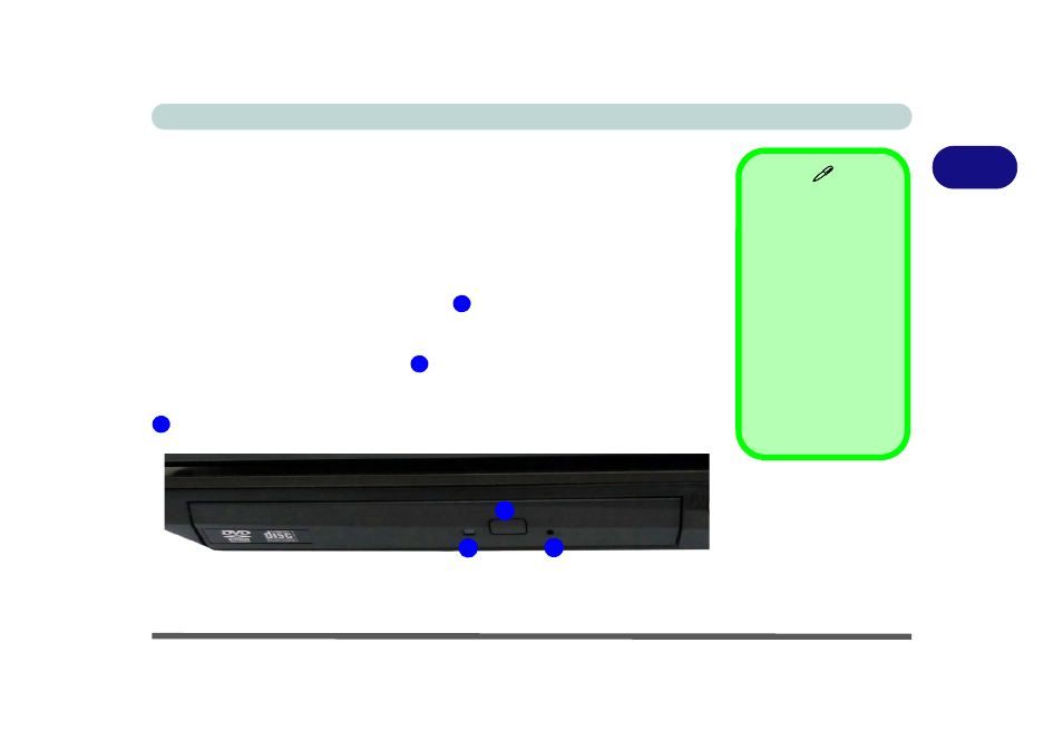 Optical device, Loading discs, Optical device -3 loading discs -3 | Eurocom P150EM Racer 2 User Manual | Page 55 / 288