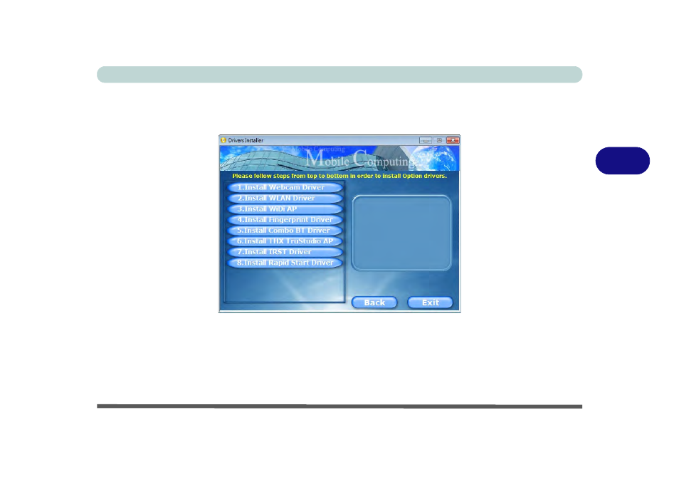 Optional drivers, Optional drivers -9 | Eurocom P150EM Racer 2 User Manual | Page 95 / 288