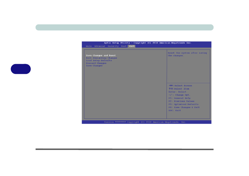 Exit menu, Exit menu -14 | Eurocom P180HM Leopard 2.0 User Manual | Page 108 / 254