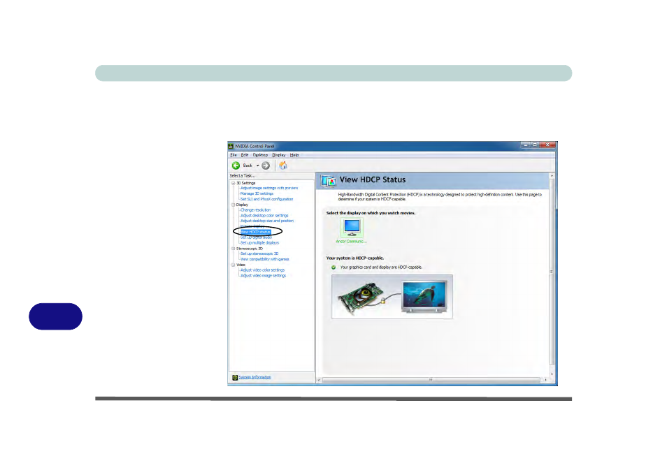 Hdcp status | Eurocom P180HM Leopard 2.0 User Manual | Page 250 / 254