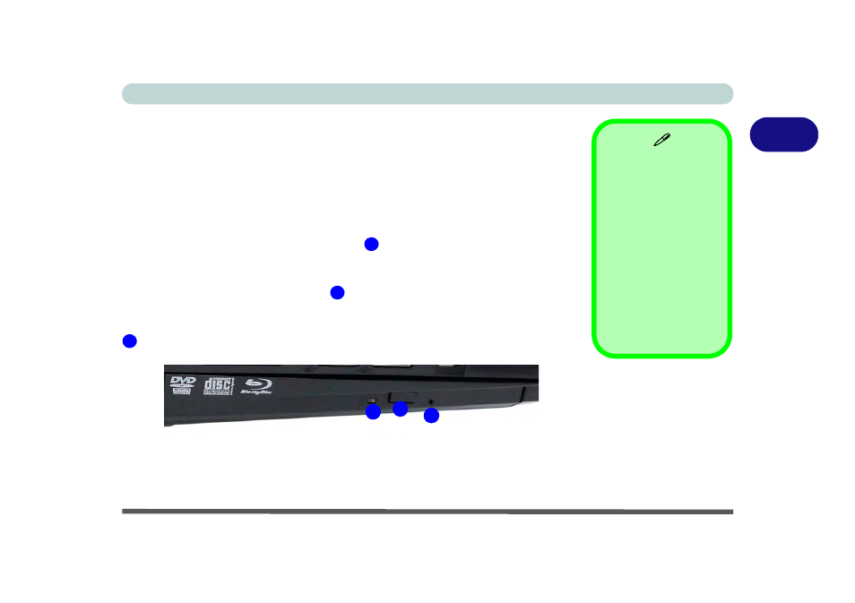 Optical device, Loading discs, Optical device -3 loading discs -3 | Eurocom P180HM Leopard 2.0 User Manual | Page 49 / 254