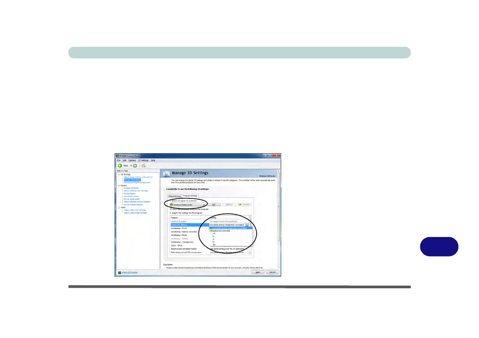 Manage 3d settings | Eurocom P370EM Scorpius User Manual | Page 279 / 312