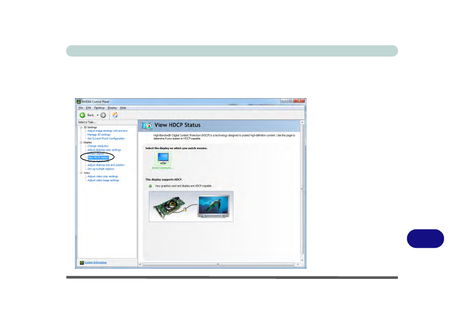 Hdcp status | Eurocom P370EM Scorpius User Manual | Page 285 / 312