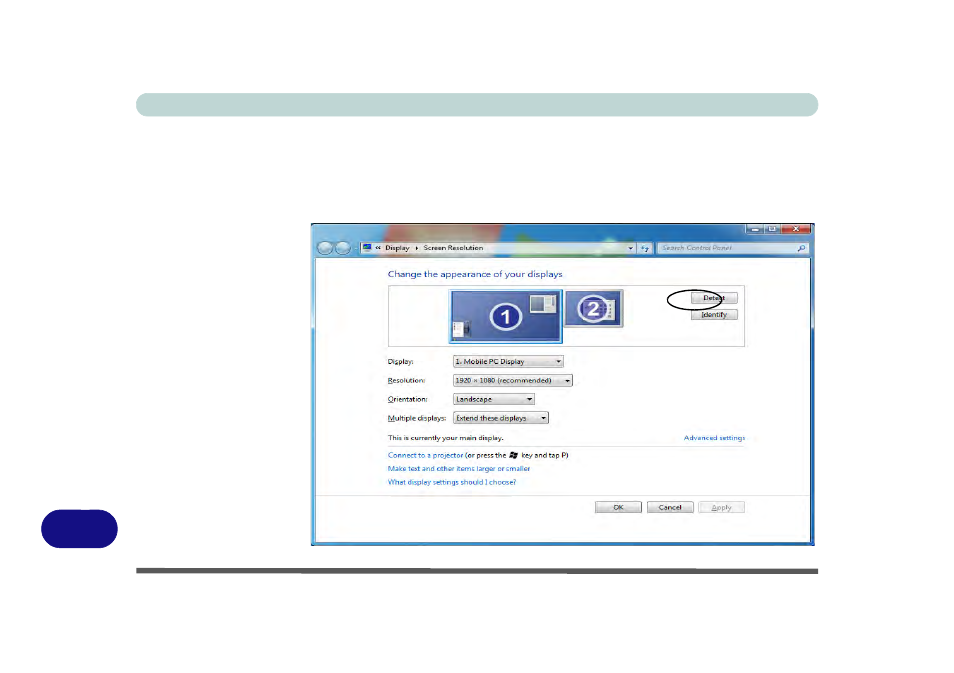 Configuring an external display in windows 7, Dconfiguring an external display in windows 7 | Eurocom P370EM Scorpius User Manual | Page 298 / 312