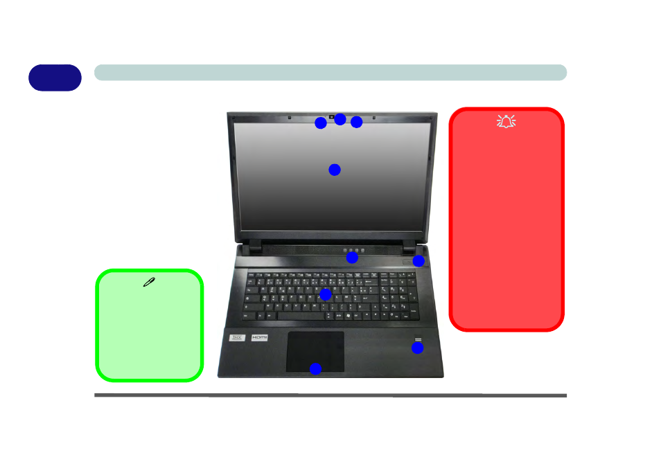 System map: lcd panel open, System map: lcd panel open -6 | Eurocom P370EM Scorpius User Manual | Page 38 / 312