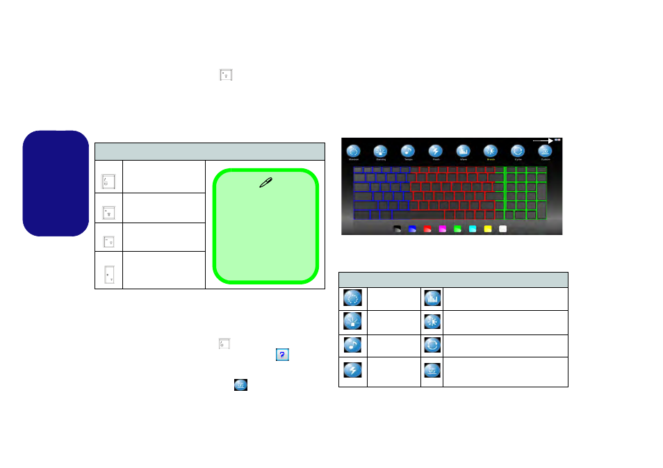 Tastatur-led (nur modelle a, b, d & e), Siehe, Seite 50 | Deutsch | Eurocom Racer 3W User Manual | Page 56 / 196