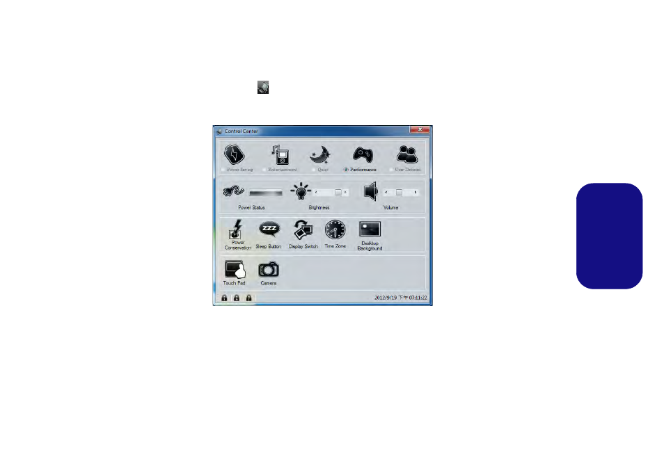 Control center (centre de contrôle), Voir, Fr anç ais | Eurocom Racer 3W User Manual | Page 95 / 196