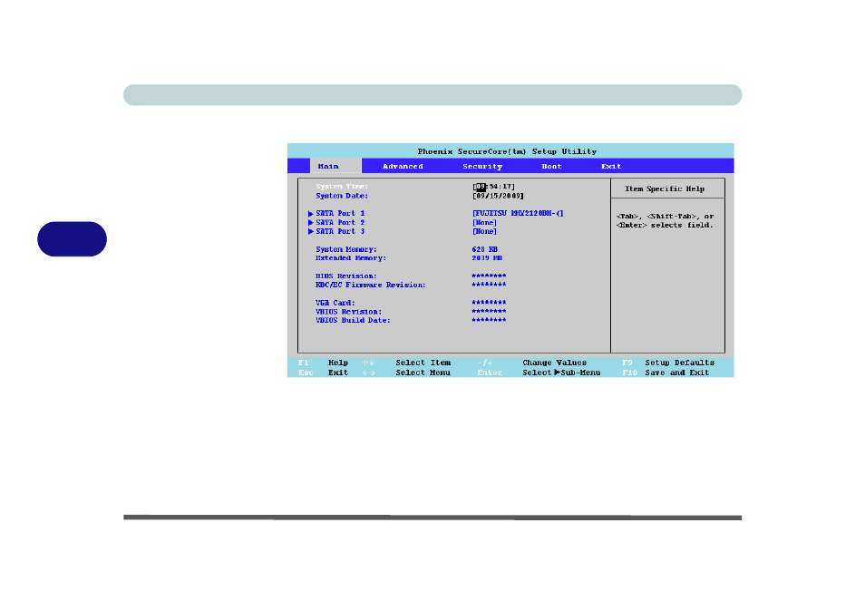 Main menu, System time & date (main menu), Main menu -6 system time & date (main menu) -6 | Eurocom W870CU Cheetah User Manual | Page 88 / 290