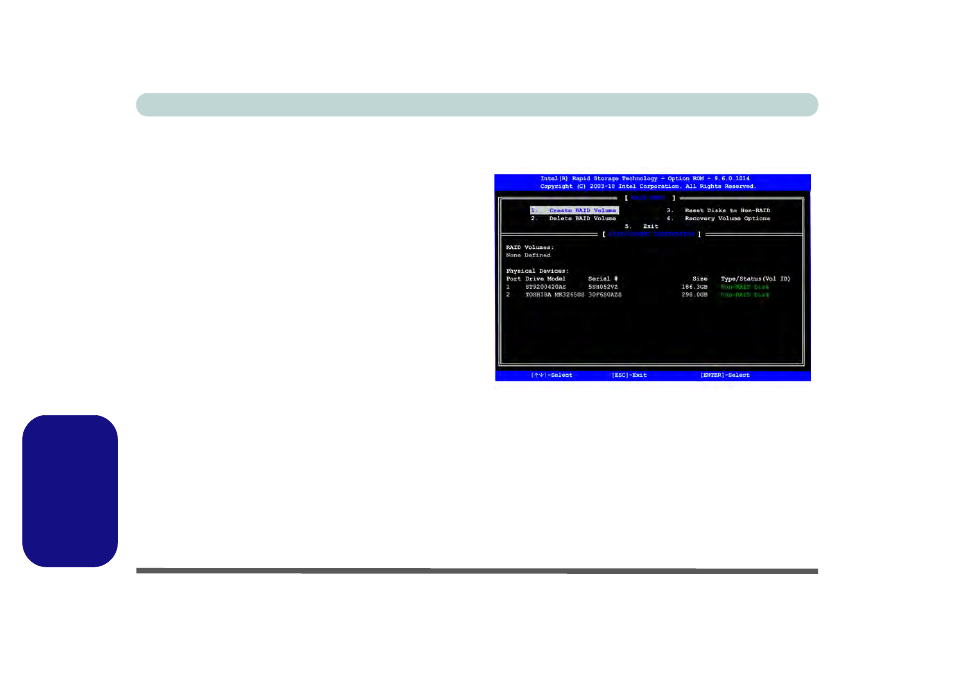 Procedimento di configurazione raid, Italiano procedimento di configurazione raid, Parte 1: bios | Parte 2: intel matrix | Eurocom X7200 Panther 2.0 User Manual | Page 131 / 155