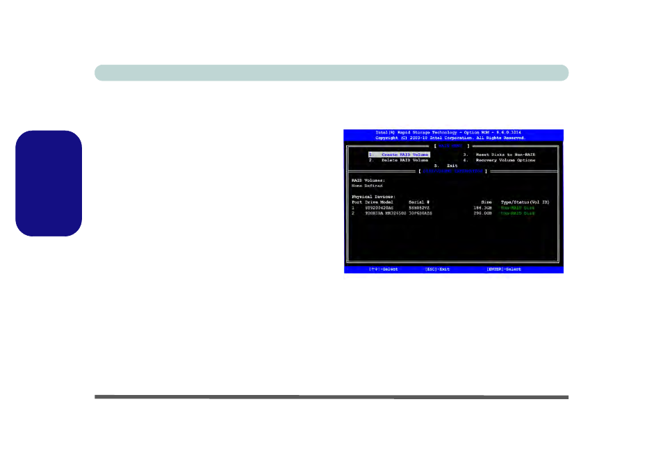 Beschreibung des raidsetup, Deutsch beschreibung des raidsetup, Ausführliches benutzerhandbuch 36 - raid setup | Teil i: bios, Teil ii: intel matrix | Eurocom X7200 Panther 2.0 User Manual | Page 41 / 155