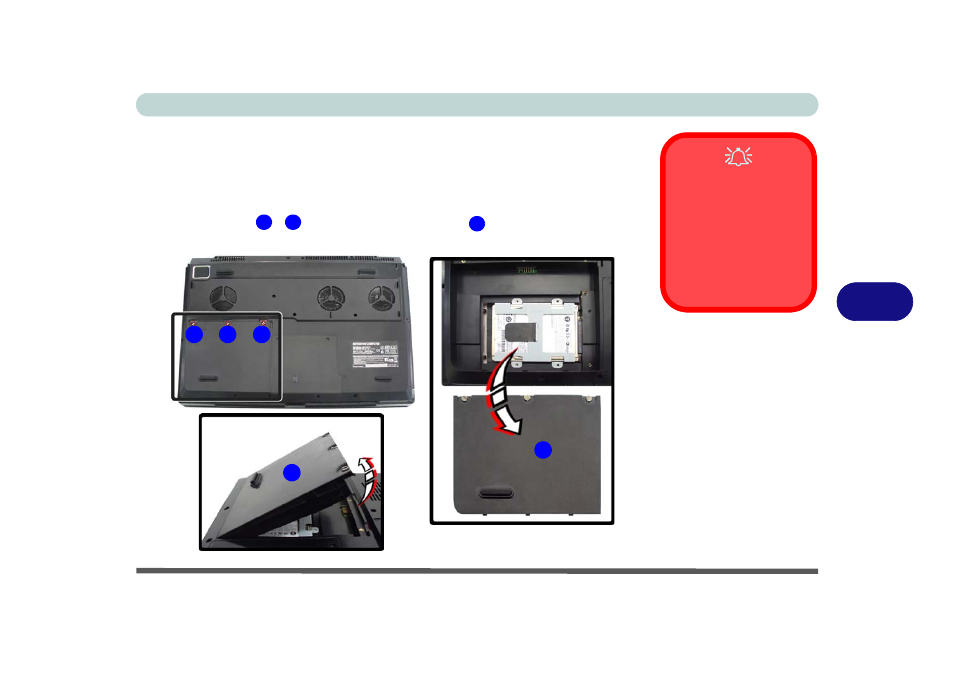 Removing the battery, Removing the battery -3, E) see | Eurocom X8100 Leopard User Manual | Page 113 / 216