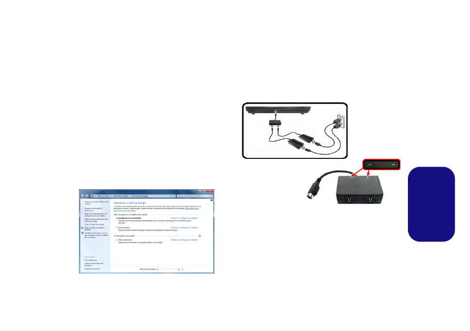 Opciones de energía, Es pa ñol | Eurocom Panther 5D User Manual | Page 133 / 186