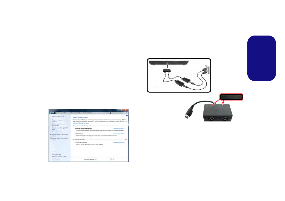 Power options, Engl ish | Eurocom Panther 5D User Manual | Page 25 / 186