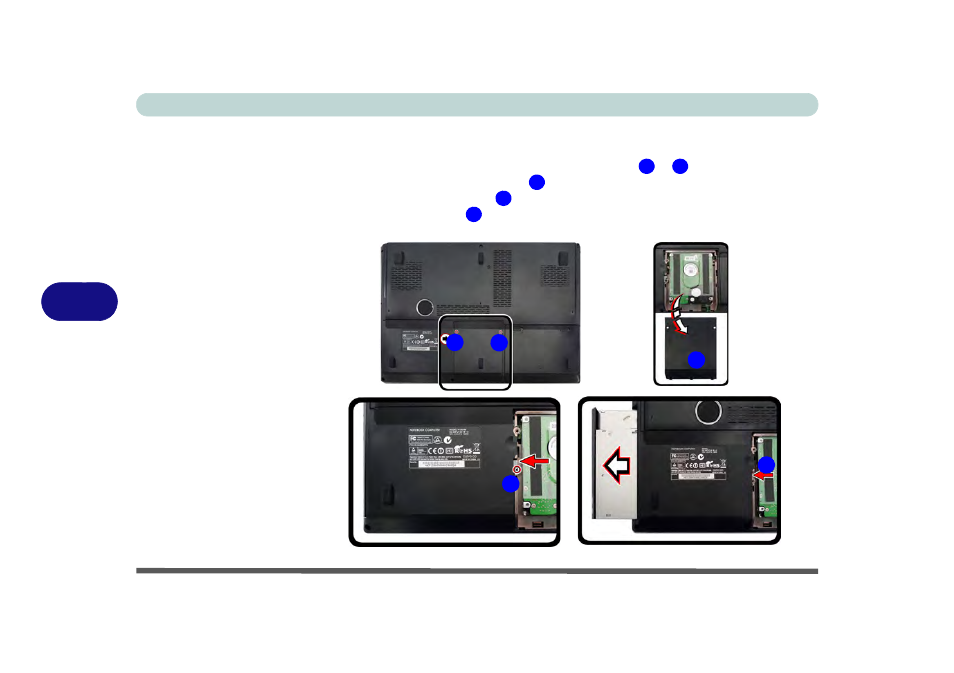 Upgrading the optical device (model a/b) | Eurocom P170HM Neptune User Manual | Page 112 / 268