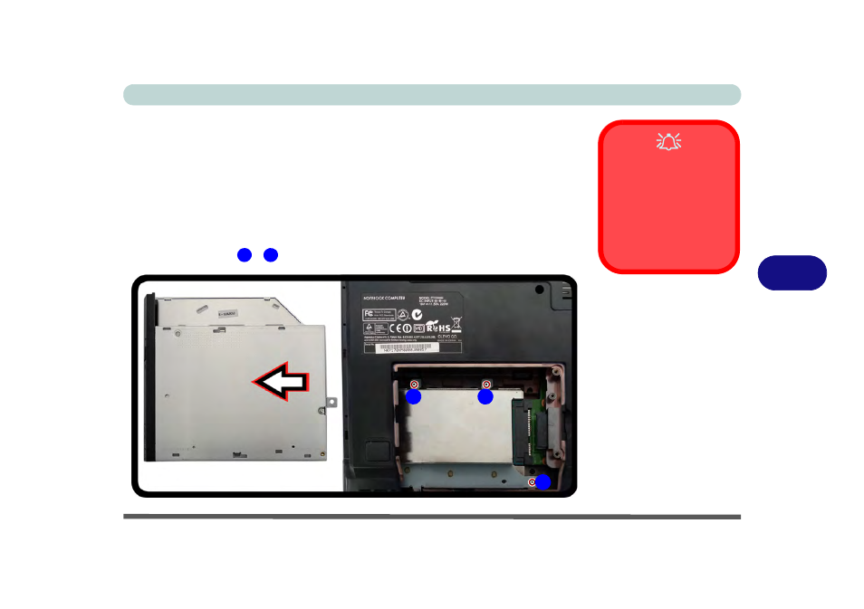 D as part of a raid). see, Removing the hard disk from | Eurocom P170HM Neptune User Manual | Page 119 / 268