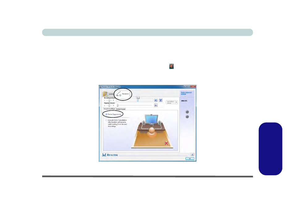 Setup for audio recording, Windows 7 | Eurocom Uno 2.1 User Manual | Page 202 / 271