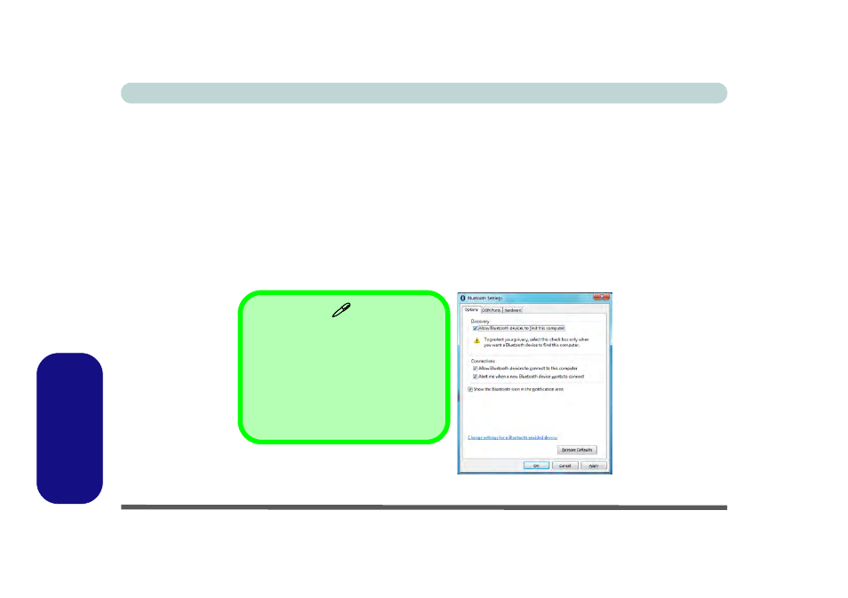 To change settings for the bluetooth device, Windows 7 | Eurocom Uno 2.1 User Manual | Page 247 / 271