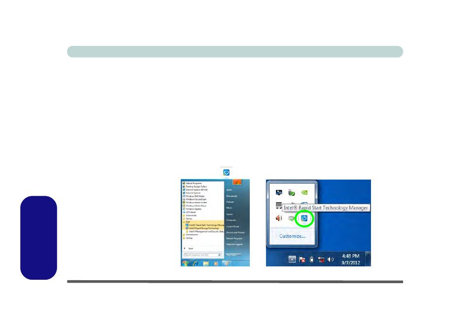 Intel smart connect & intel rapid start technology, Intel smart connect & in, Windows 7 | Eurocom Uno 2.1 User Manual | Page 265 / 271