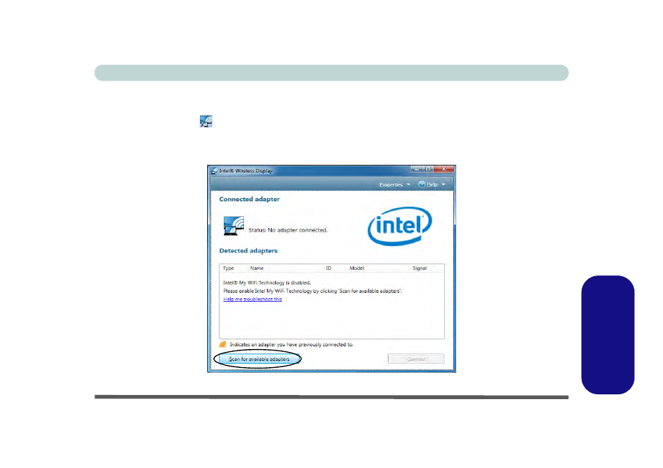 Intel® widi application configuration, Windows 7 | Eurocom Uno 2.1 User Manual | Page 268 / 271