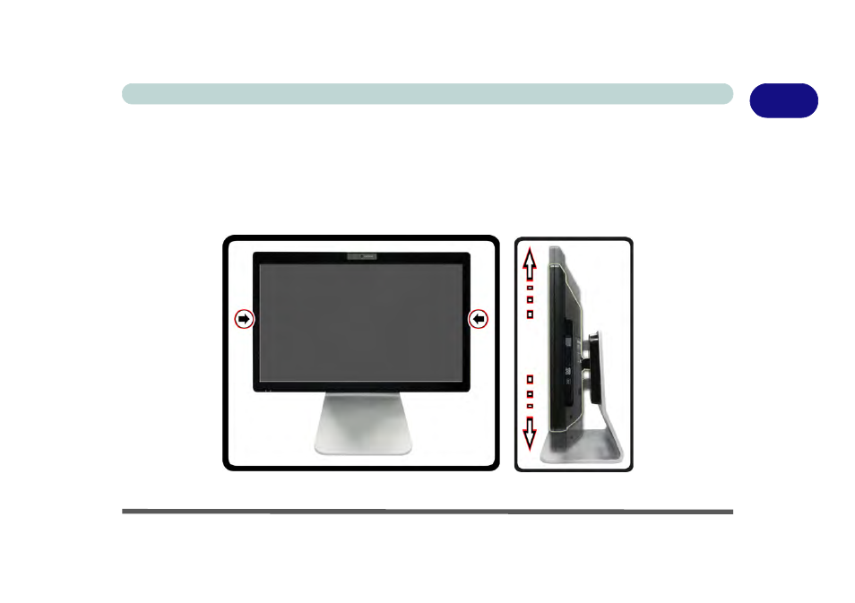 Tilting & adjusting the lcd screen height, Tilting & adjusting the lcd screen height -7 | Eurocom Uno 2.1 User Manual | Page 32 / 271