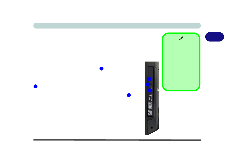 Optical (cd/dvd) device, Loading discs, Optical (cd/dvd) device -3 loading discs -3 | Eurocom A9100 Uno 2.0 User Manual | Page 41 / 154