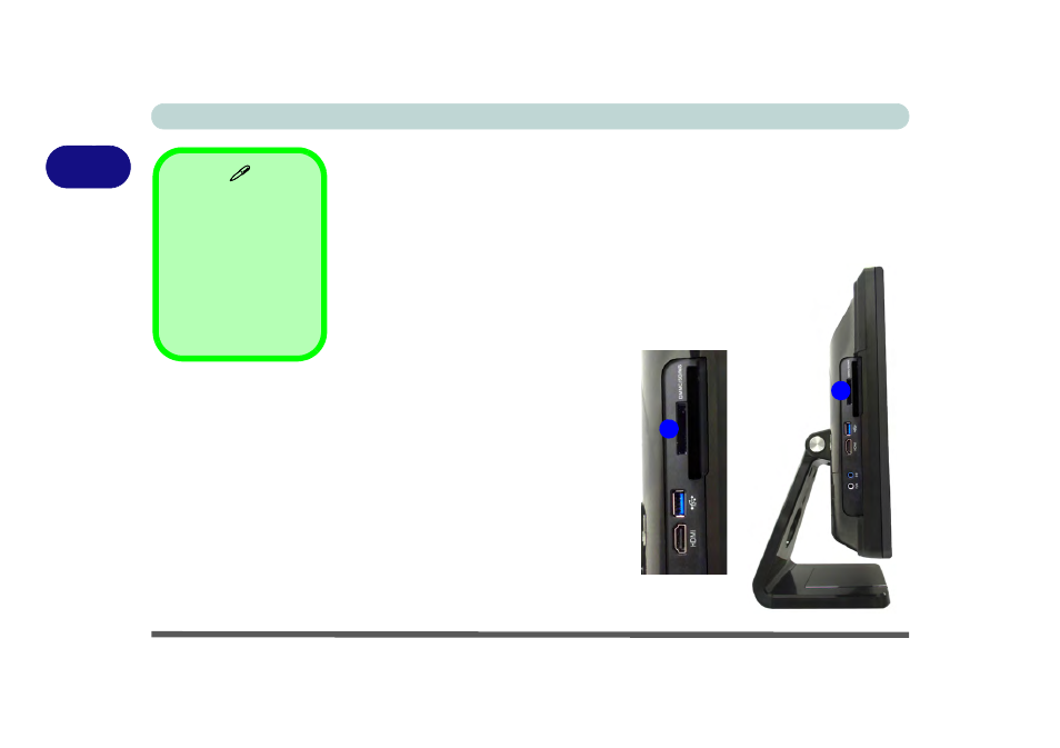 Multi-in-1 card reader, Multi-in-1 card reader -6 | Eurocom A9100 Uno 2.0 User Manual | Page 44 / 154