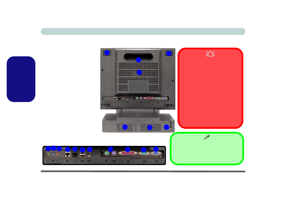 Systemübersicht: rückansicht, Abb. 6 - rückansicht, De uts c he | Eurocom L29xTP; TouchScreen PC User Manual | Page 52 / 168