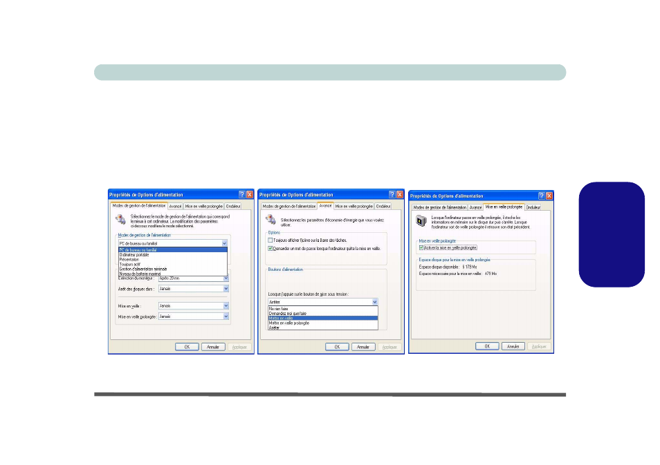 Caractéristiques de gestion de l’alimentation, Figure 10 - options d’alimentation | Eurocom L29xTP; TouchScreen PC User Manual | Page 89 / 168