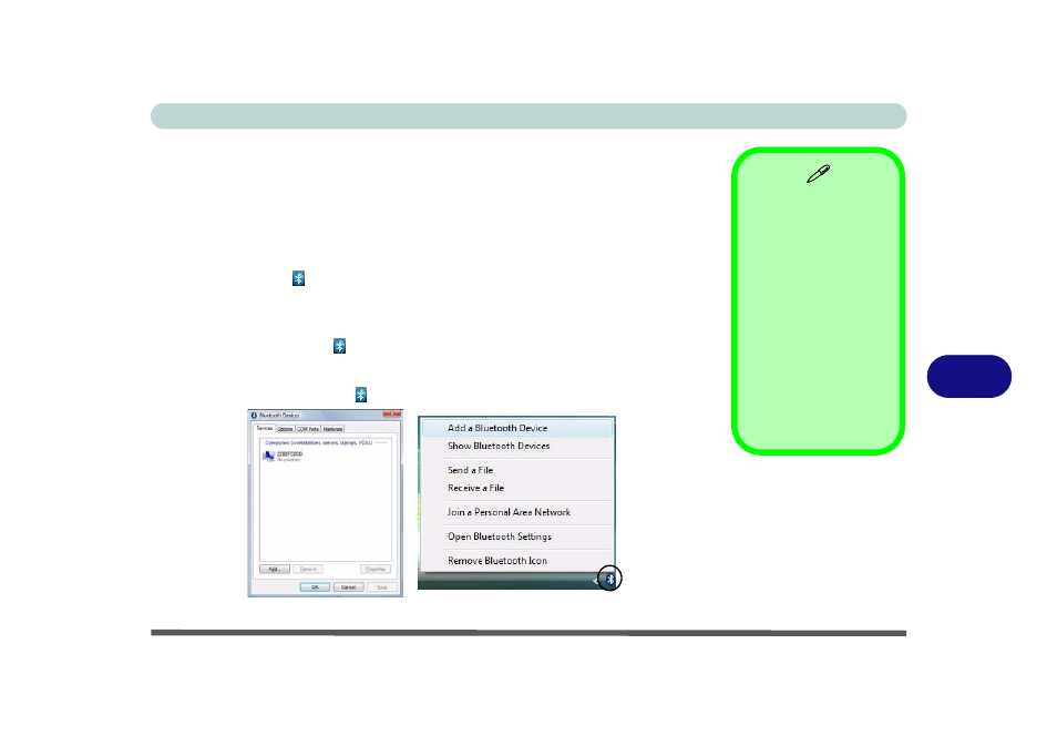 Bluetooth configuration in windows vista | Eurocom L390T Uno User Manual | Page 89 / 192