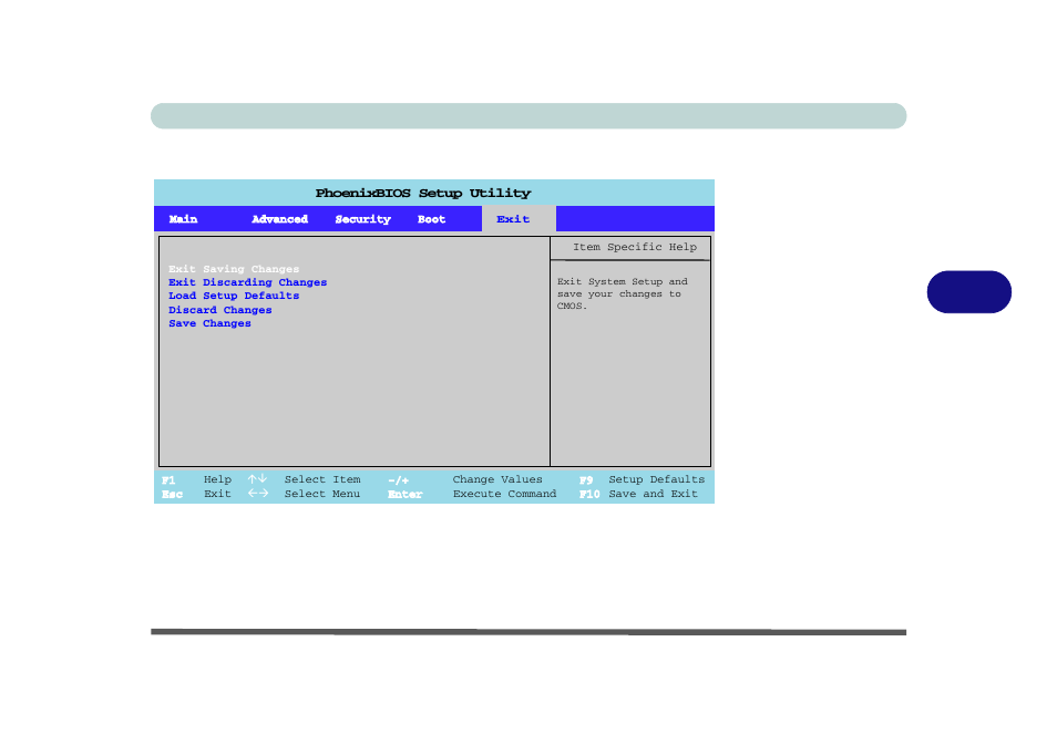 Exit menu, Exit menu -13, Bios utilities exit menu 5 - 13 | Figure 5 - 5 | Eurocom LV220 ViiVA User Manual | Page 77 / 192