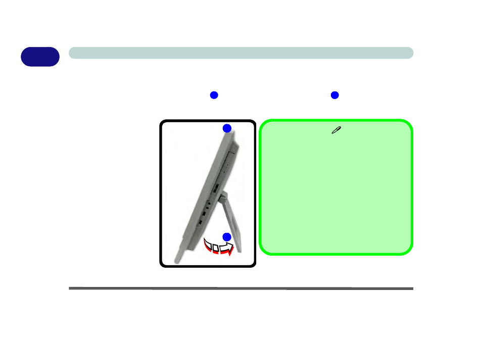Tilting the lcd screen, Tilting the lcd screen -6 | Eurocom Uno 3 User Manual | Page 32 / 212