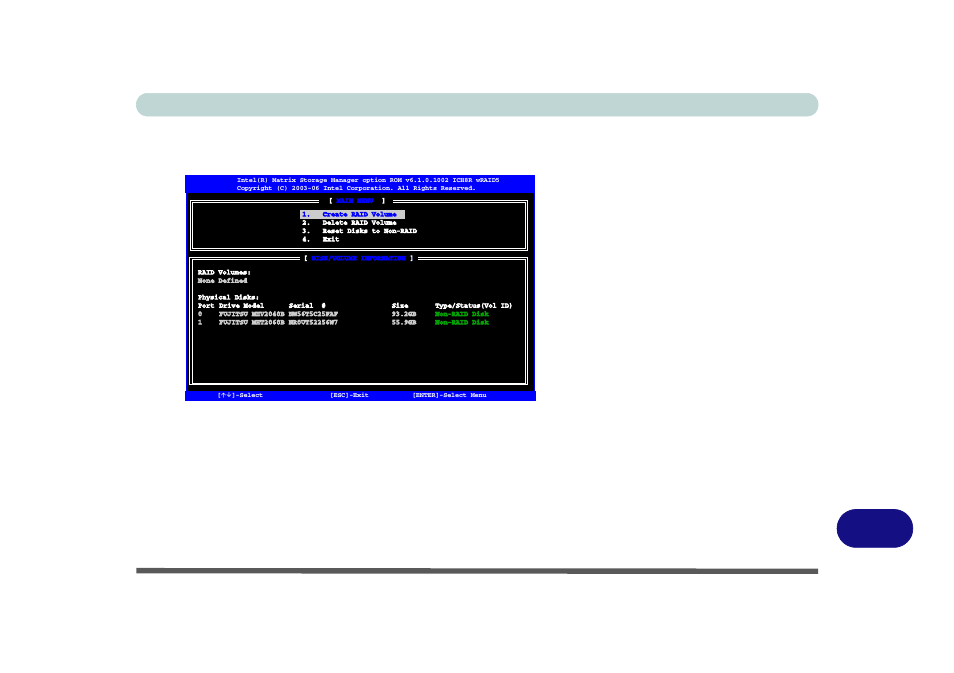 Raid setup (intel matrix), Figure d - 20, Intel(r) matrix storage manager | Eurocom D90xC PHANTOM-X User Manual | Page 205 / 224