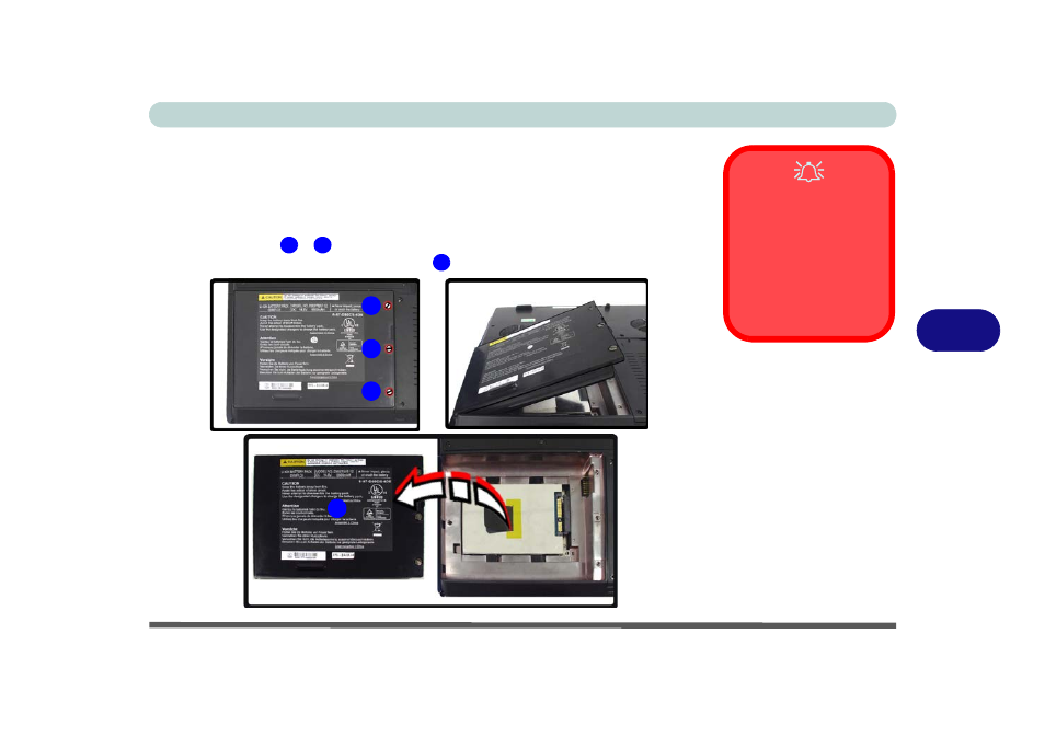 Removing the battery, Removing the battery -3 | Eurocom D90xC PHANTOM-X User Manual | Page 91 / 224