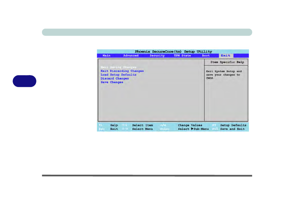 Exit menu, Exit menu -18 | Eurocom Panther 3.0 User Manual | Page 116 / 284