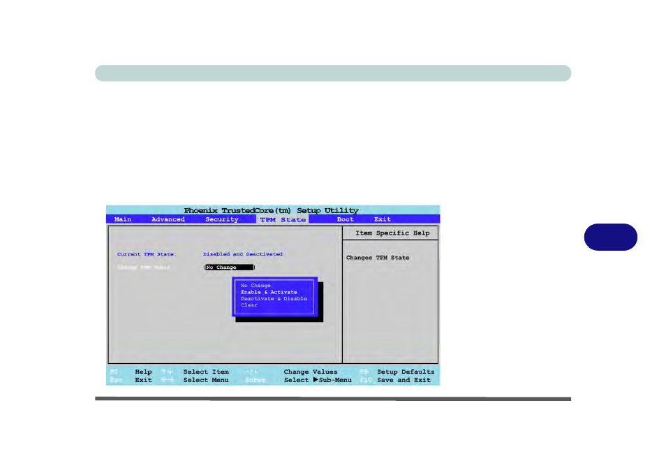 Trusted platform module, Enabling & activating tpm, Trusted platform mod | Eurocom Panther 3.0 User Manual | Page 201 / 284