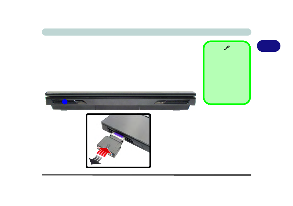 Expresscard slot, Inserting and removing expresscards, Expresscard slot -7 | Inserting and removing expresscards -7 | Eurocom Panther 3.0 User Manual | Page 53 / 284