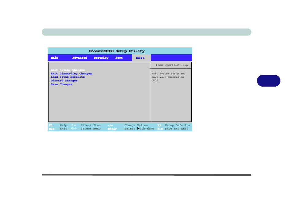 Exit menu, Exit menu -15, Bios utilities exit menu 5 - 15 | Figure 5 - 7 | Eurocom M560A DIVINE User Manual | Page 95 / 158
