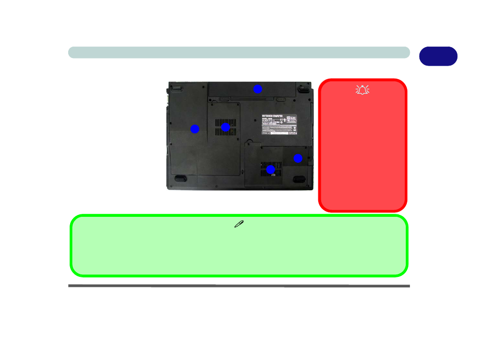 System map: bottom view, System map: bottom view -15 | Eurocom M660N MILANO User Manual | Page 35 / 200