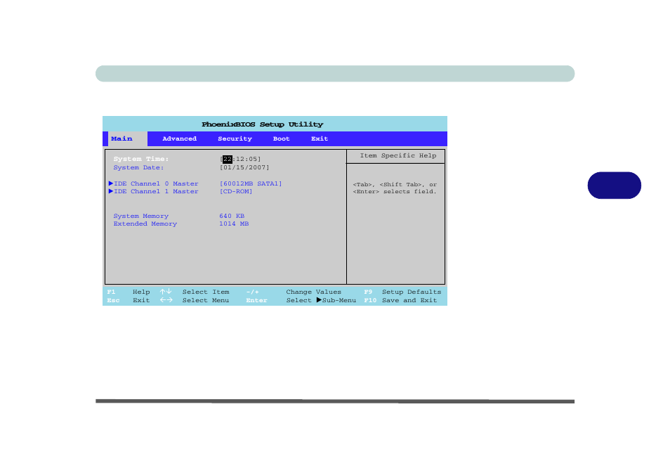 Main menu, System time & date (main menu), Main menu -5 system time & date (main menu) -5 | Bios utilities main menu 5 - 5, Figure 5 - 2 | Eurocom M660N MILANO User Manual | Page 85 / 200