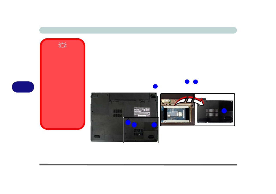 Upgrading the hard disk drive, Upgrading the hard disk drive -4 | Eurocom M660N MILANO User Manual | Page 96 / 200