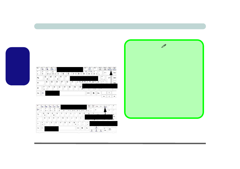 Tastatur, Deutsch | Eurocom M660SRU Milano-X User Manual | Page 62 / 226